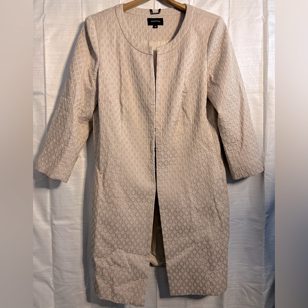 Comma , long coat taupe size 40 EU